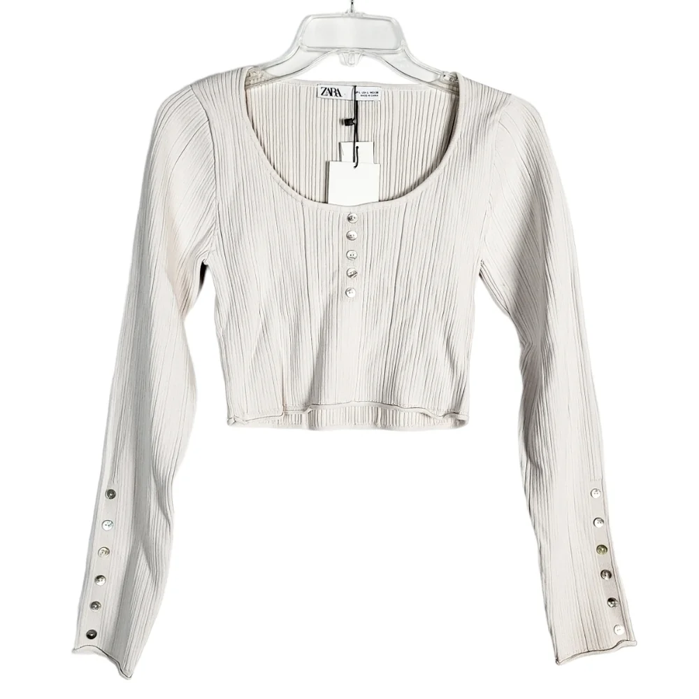 ZARA cropped knit top